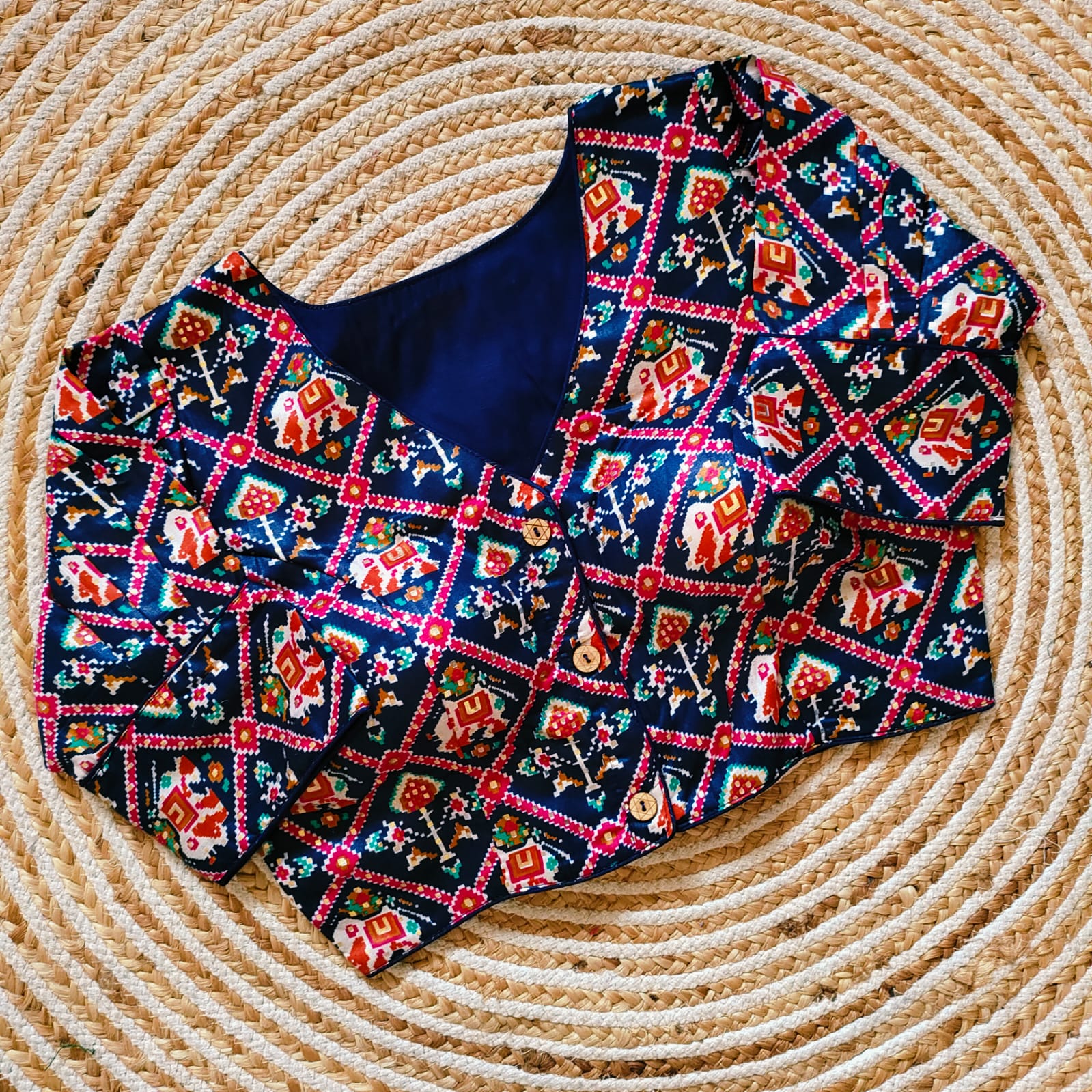 Ruhi Fashion Colors Patola Print Cotton Blouse Catalog